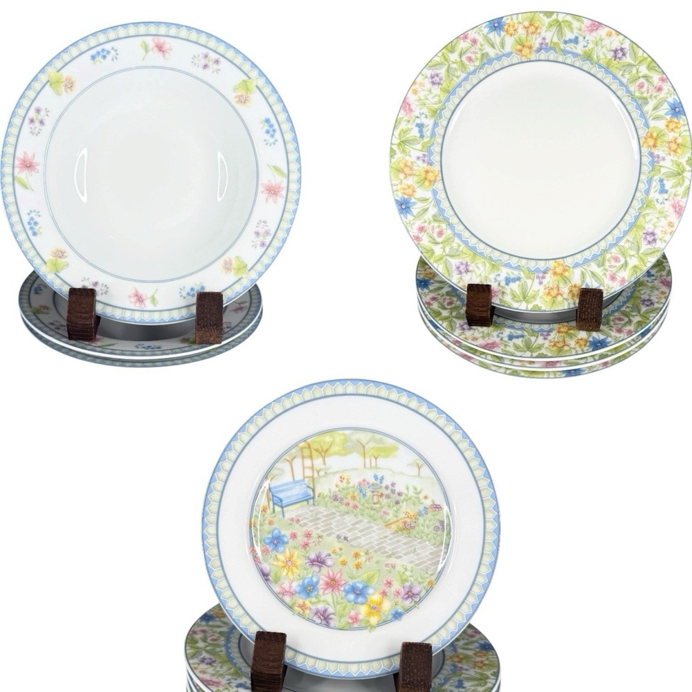 Coventry My Garden Dishware Set of 10: 9" Bowls 10.5" Dinner 8.25" Salad Plates